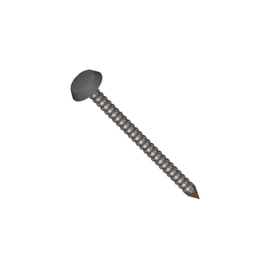 An anthracite-capped polynail lying diagonally.